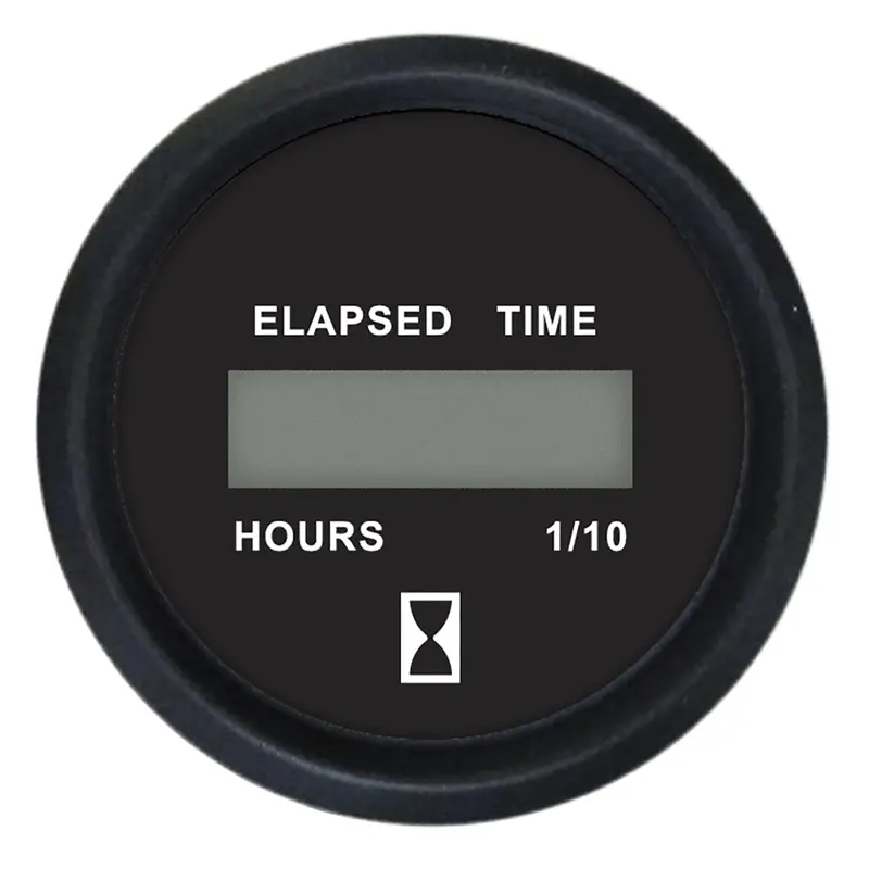 Faria Euro Black 2" Digital Hourmeter Gauge [12835] 1