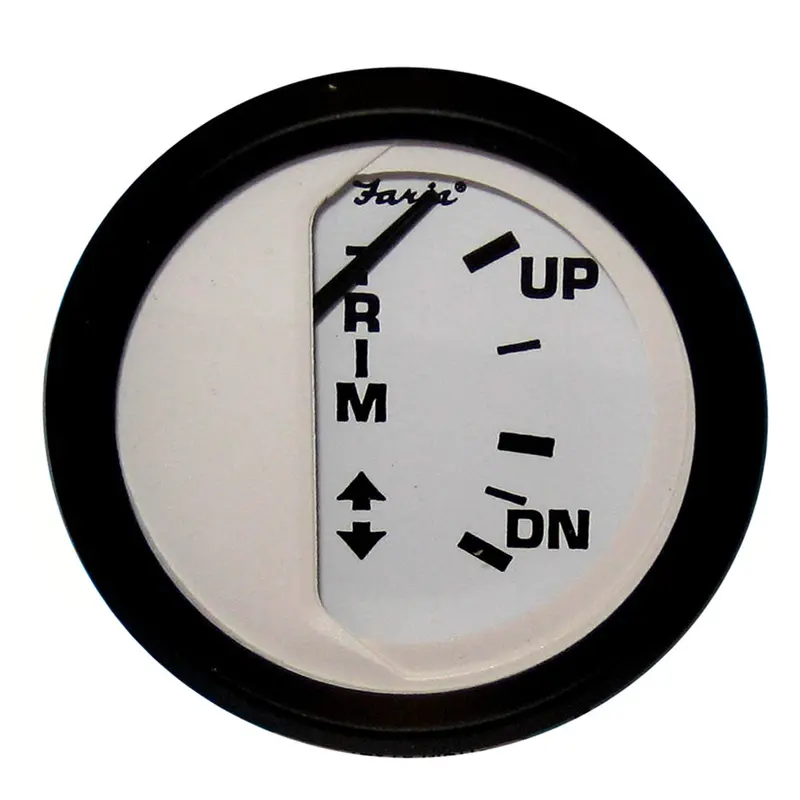 Faria Euro White 2" Trim Gauge F/ Mercury / Mariner /Mercruiser/Volvo Dp/ Yamaha 01 And Newer [12916] 1