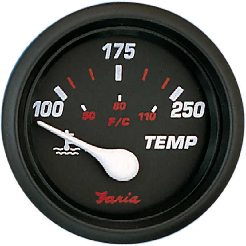 Faria Professional Red 2" Water Temp [14604] 1