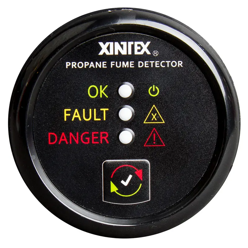 Fireboy-Xintex Propane Fume Detector W/Plastic Sensor - No Solenoid Valve - Black Bezel Display [P-1B-R] 1