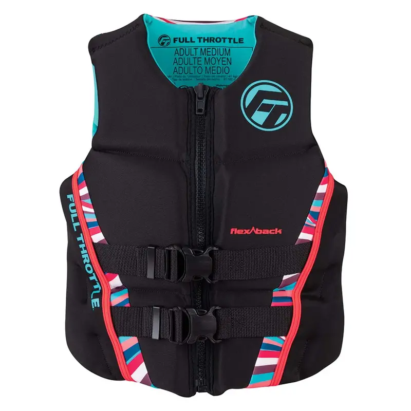 Full Throttle Womens Rapid-Dry Flex-Back Life Jacket - Womens Xs - Pink/Black [142500-105-810-22] 1