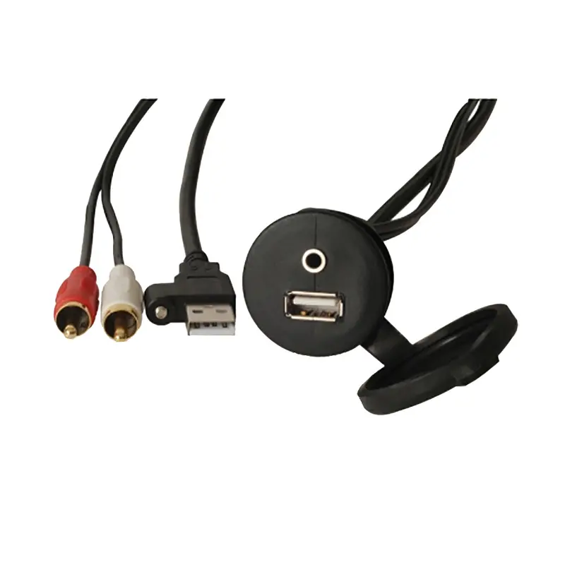 Fusion Ms-Cbuusb3.5 Panel Mount Usb  3.5Mm Headphone Jack [010-12381-00] 1