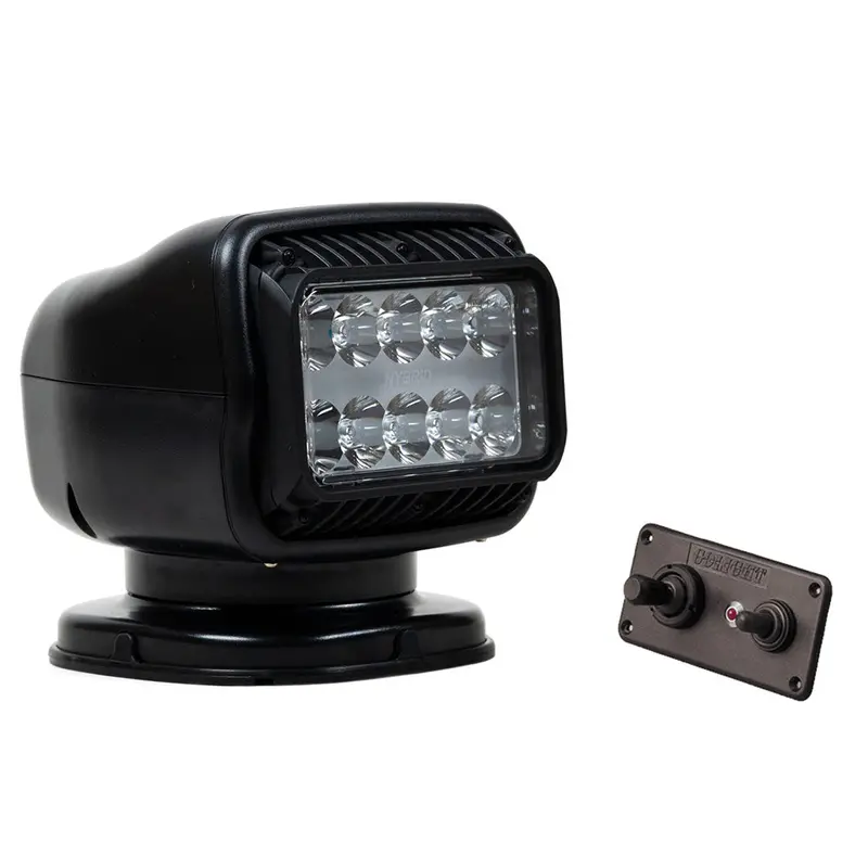 Golight Gt Series Led Hybrid Light Permanent Mount W/Handheld Wireless Remote - 12V - Black [20518Gt] 1