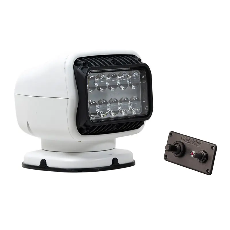 Golight Gt Series Led Hybrid Light Permanent Mount W/Hardwired Dash Mount Remote - 12V - White [20208Gt] 1