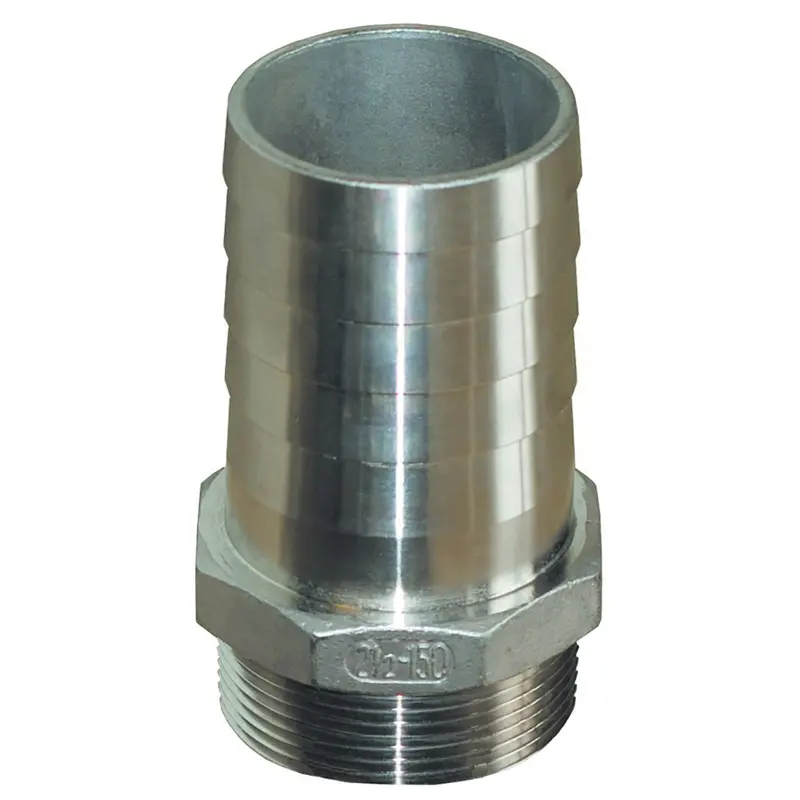 Groco 1-1/2"" Npt X 1-1/2" Id Stainless Steel Pipe To Hose Straight Fitting [Pth-1500-S] 1
