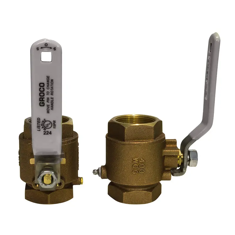 Groco 1-1/4" Npt Bronze In-Line Ball Valve [Ibv-1250] 1