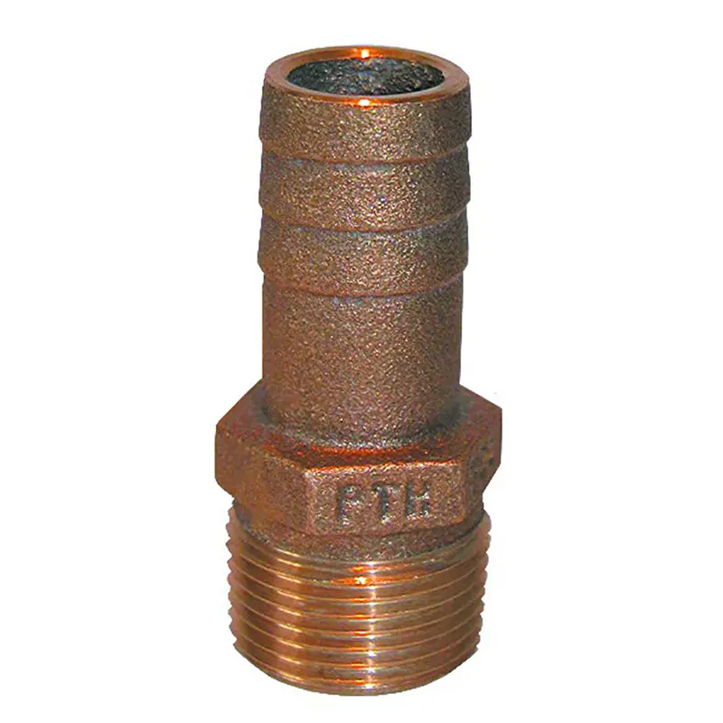 Groco 1-1/4" Npt X 1-1/4" Id Bronze Pipe To Hose Straight Fitting [Pth-1250] 1