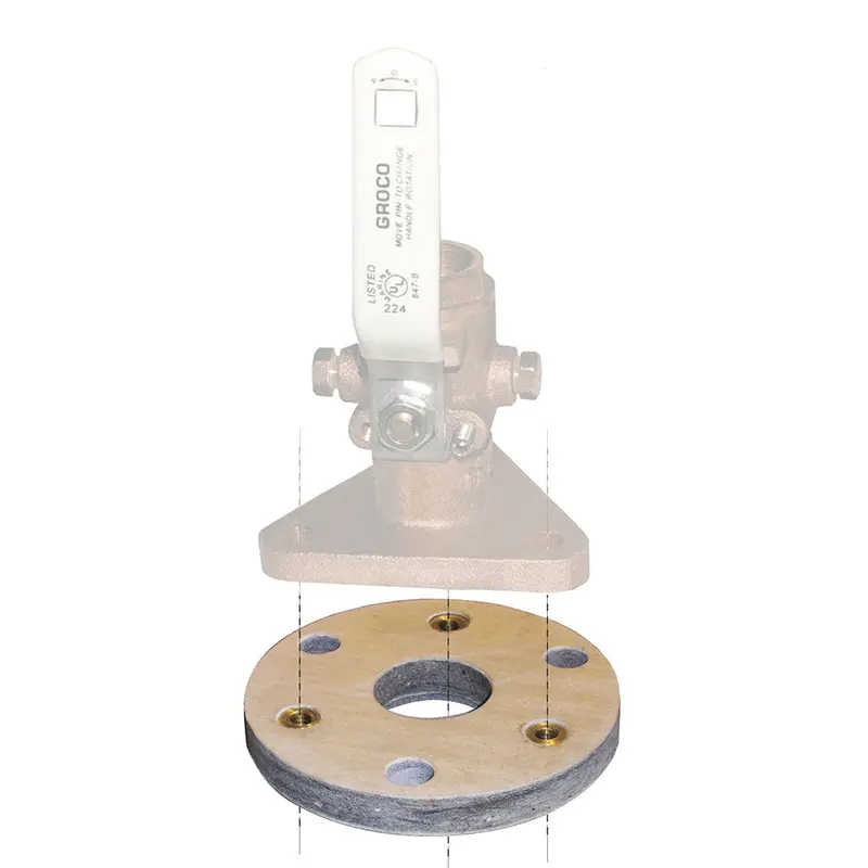 Groco Backing Block F/2"  2-1/2" Seacocks [Bb-3] 1