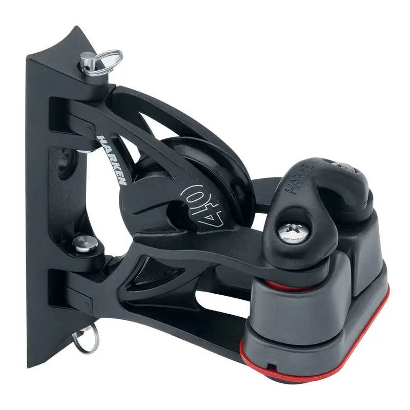 Harken 40Mm Carbo Air Pivoting Lead Block W/Aluminum Cam-Matic Cleat [2156] 1