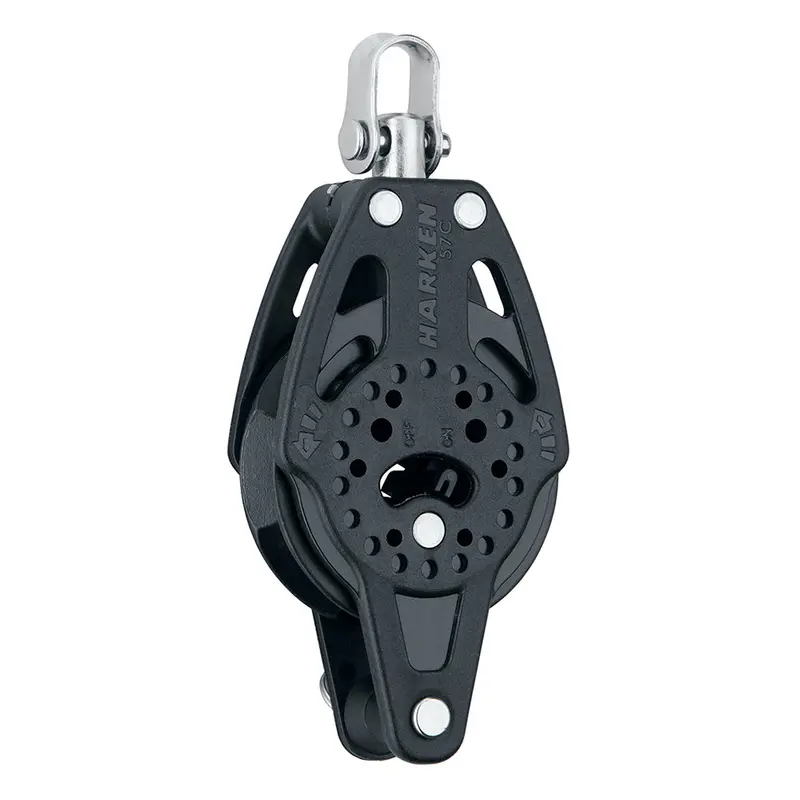 Harken 57Mm Carbo Single Ratchet Block W/Swivel  Becket [2136] 1