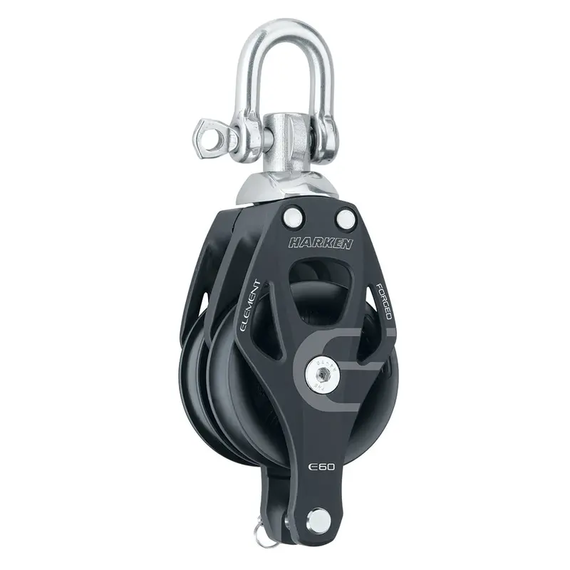 Harken 60Mm Double Aluminum Element Block W/Swivel  Becket [6270] 1