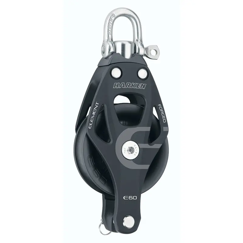 Harken 60Mm Single Aluminum Element Block W/Swivel  Becket [6261] 1