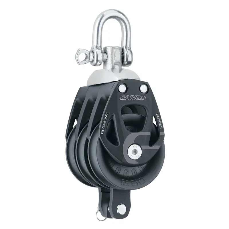 Harken 60Mm Triple Aluminum Element Block W/Swivel  Becket [6273] 1