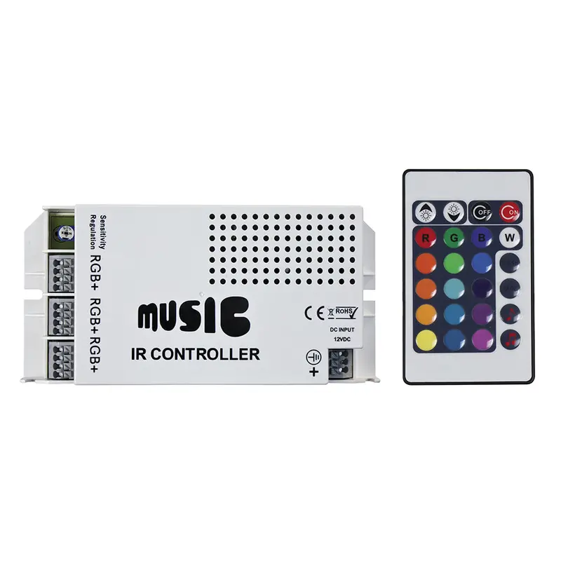 Heise Sound Activated Rgb Controller W/Ir Remote [He-Rgbsac-1] 1