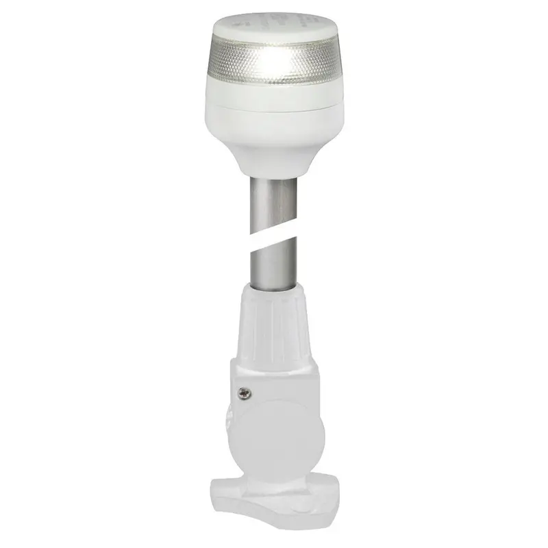 Hella Marine 2Nm All Round White Fold Down Pole Navigation Lamp - 8" - White Base [980960291] 1