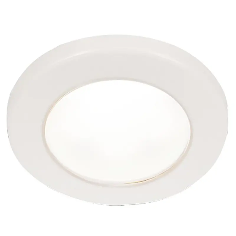 Hella Marine Euroled 75 3" Round Screw Mount Down Light - White Led - White Plastic Rim - 12V [958110011] 1