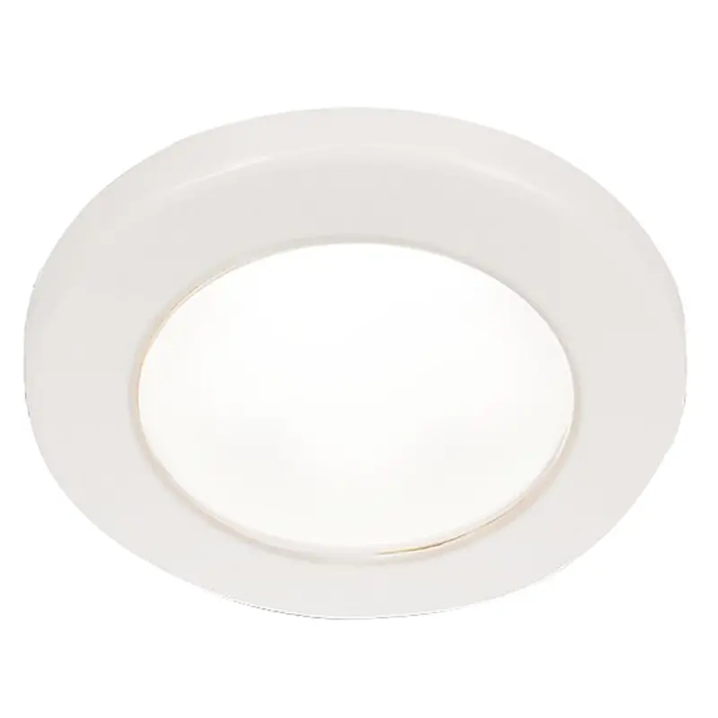 Hella Marine Euroled 75 3" Round Screw Mount Down Light - White Led - White Plastic Rim - 24V [958110111] 1