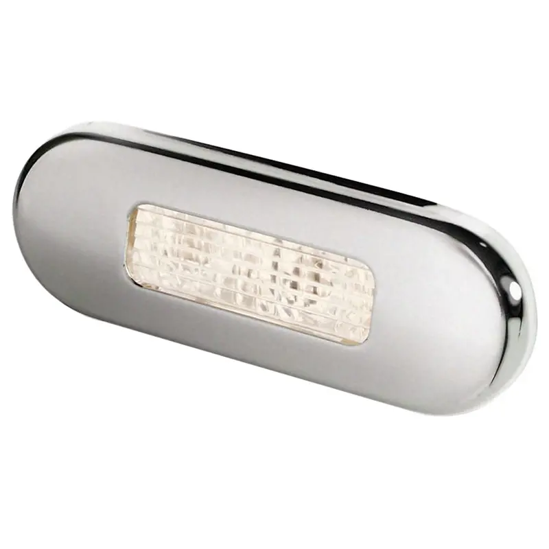 Hella Marine Surface Mount Oblong Led Courtesy Lamp - Warm White Led - Stainless Steel Bezel [980869401] 1