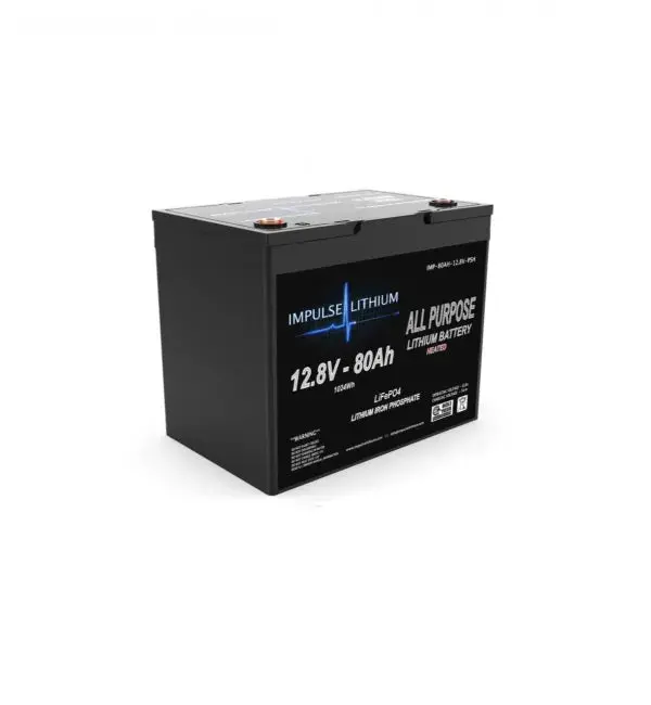 Impulse Lithium 12V 80Ah Dual Purpose 1000Cca Battery 1