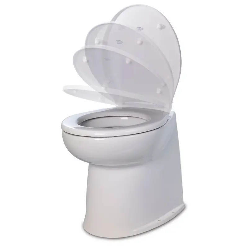 Jabsco 17" Deluxe Flush Fresh Water Electric Toilet W/Soft Close Lid - 24V [58040-3024] 1