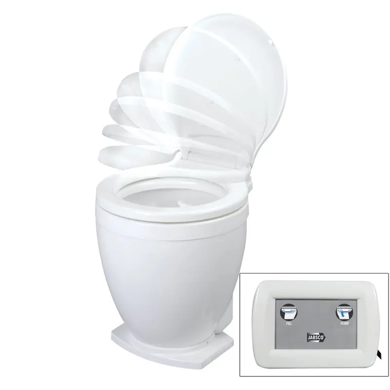 Jabsco Lite Flush Electric 12V Toilet W/Control Panel [58500-1012] 1