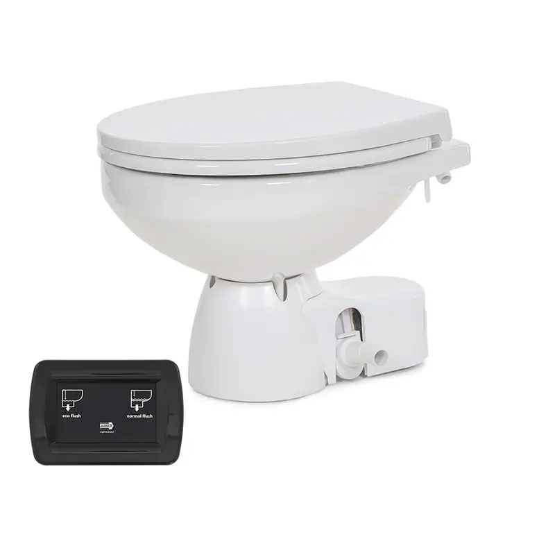 Jabsco Quiet Flush E2 Fresh Water Toilet Regular Bowl - 12V  Soft Close Lid [38045-4192Rsp] 1