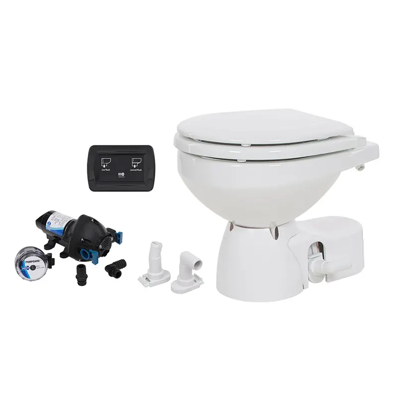 Jabsco Quiet Flush E2 Raw Water Toilet Compact Bowl - 12V - Soft Close Lid [38245-3092Rsp] 1