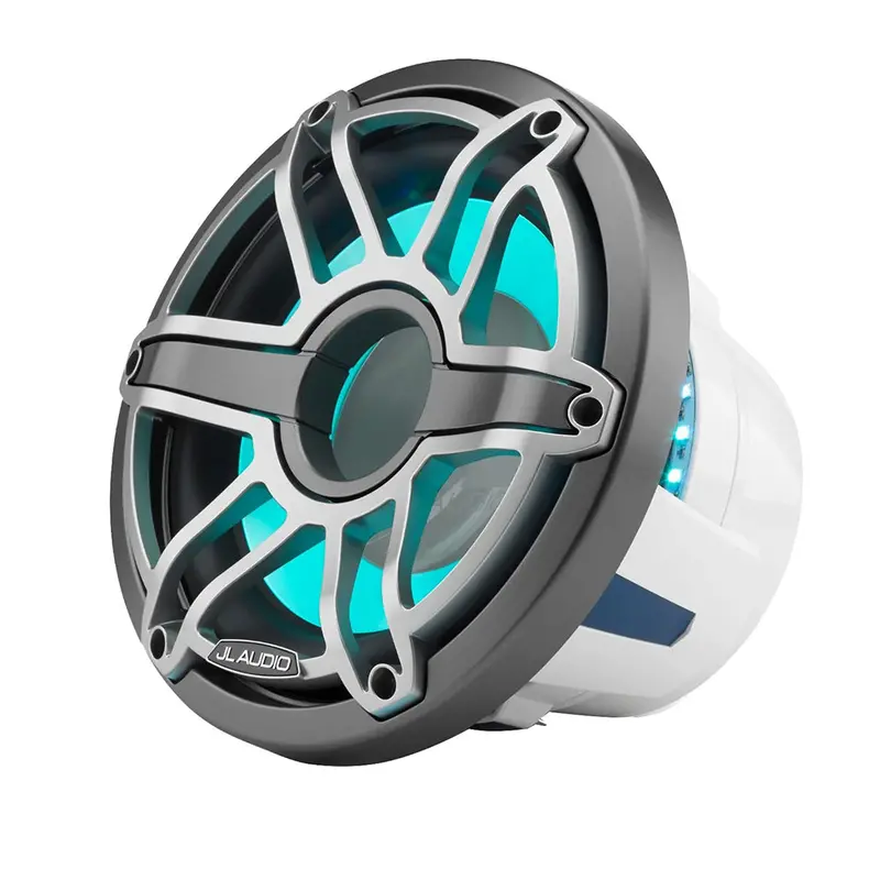 Jl Audio M6 10" Marine Infinite-Baffle Subwoofer W/Titanium Sport Grille  Transflective Led Lighting - M6-10Ib-S-Gmti-I-4 [010-03087-00] 1