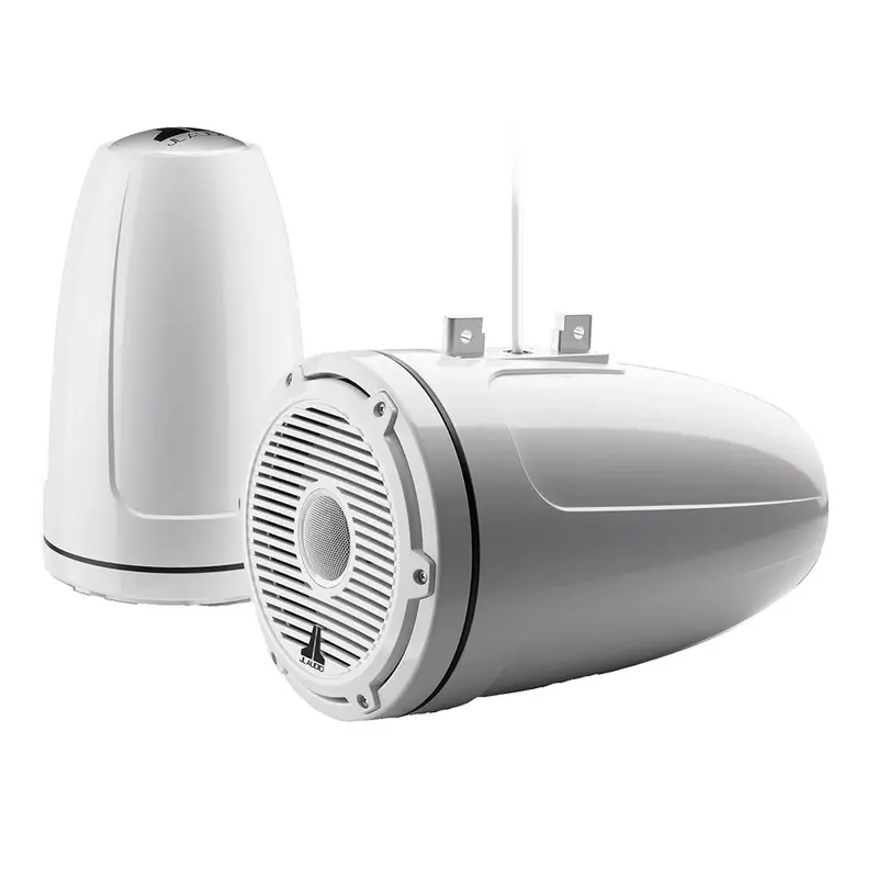 Jl Audio M6 Series 8.8" Enclosed Tower Coaxial System W/Gloss White Classic Grille - M6-880Etxv3-Gw-C-3Gw [010-03857-00] 1
