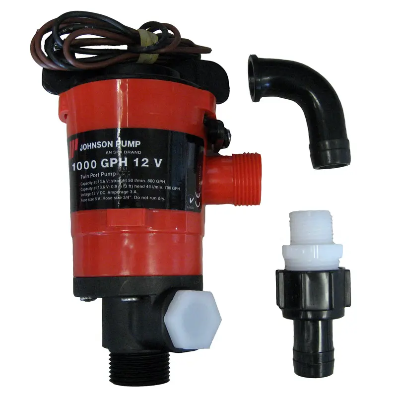 Johnson Pump Twin Port 1000 Gph Livewell Aerating Pump - 12V [48903] 1