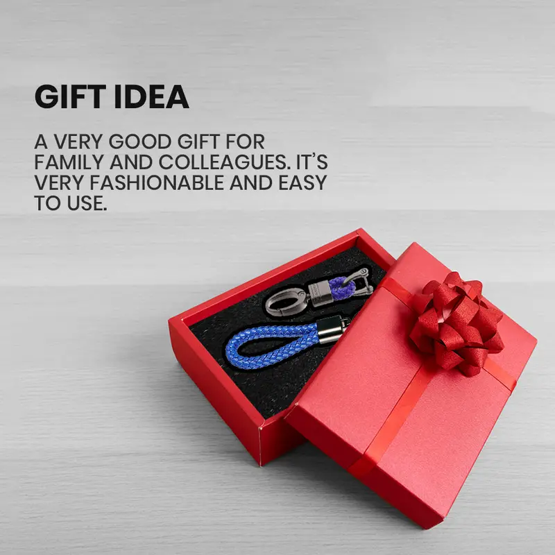 Keycare Car Leather Keychain Metal Alloy Buckle Key Holder Keyring Organiser 2 Pack Combo (Leather Thread + Alloykh) 3