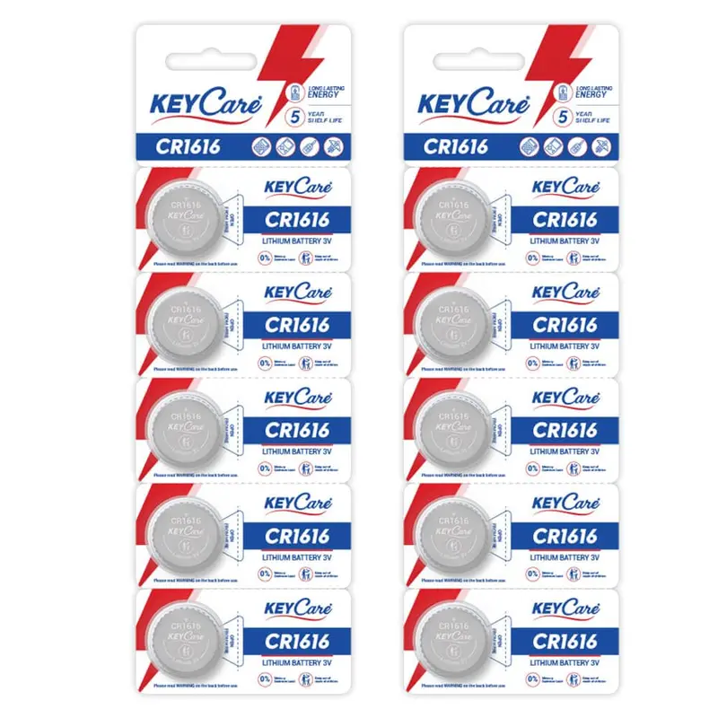 Keycare Cr1616 Lithium Coin Batteries 3V (Pack Of 10) 1