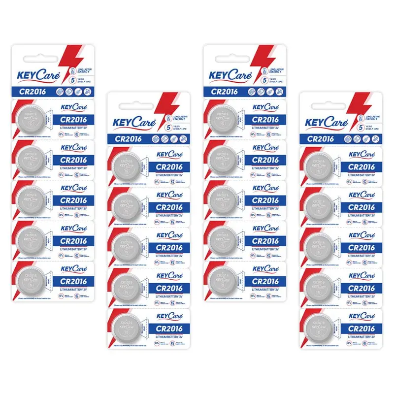 Keycare Cr2016 Lithium Coin Batteries 3V (Pack Of 20) 1
