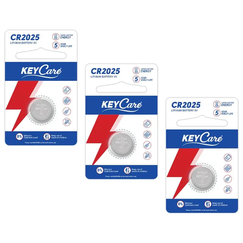Keycare Cr2025 Lithium Coin Batteries 3V (Pack Of 3) 1