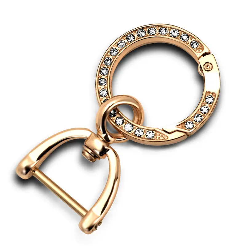 Keycare® Diamond Studded Keychain Men Women Multifunctional Key Chain Holder Keyring With Anti Lost Screw & 360 Rotatable Swivel Key Fob Holder Accessories For Car & Bike 1