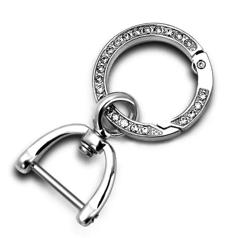 Keycare® Diamond Studded Keychain Men Women Multifunctional Key Chain Holder Keyring With Anti Lost Screw & 360 Rotatable Swivel Key Fob Holder Accessories For Car & Bike 2