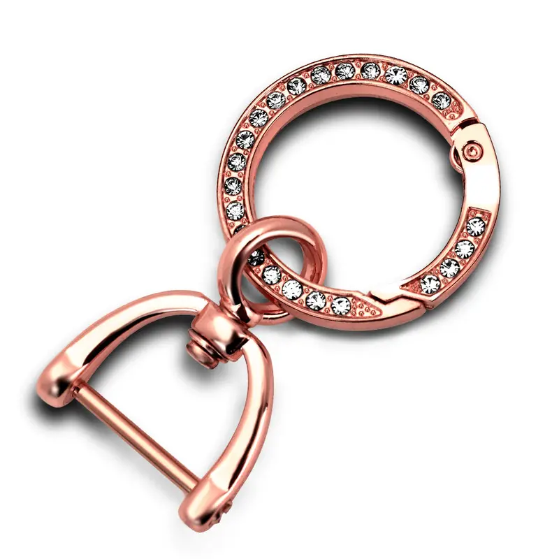 Keycare® Diamond Studded Keychain Men Women Multifunctional Key Chain Holder Keyring With Anti Lost Screw & 360 Rotatable Swivel Key Fob Holder Accessories For Car & Bike 3