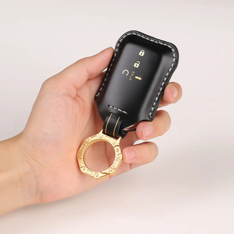 Keycare Italian Leather Key Cover For City, Civic, Wr-V 4/5 Button Smart Key (Itl24_4/5B) 1