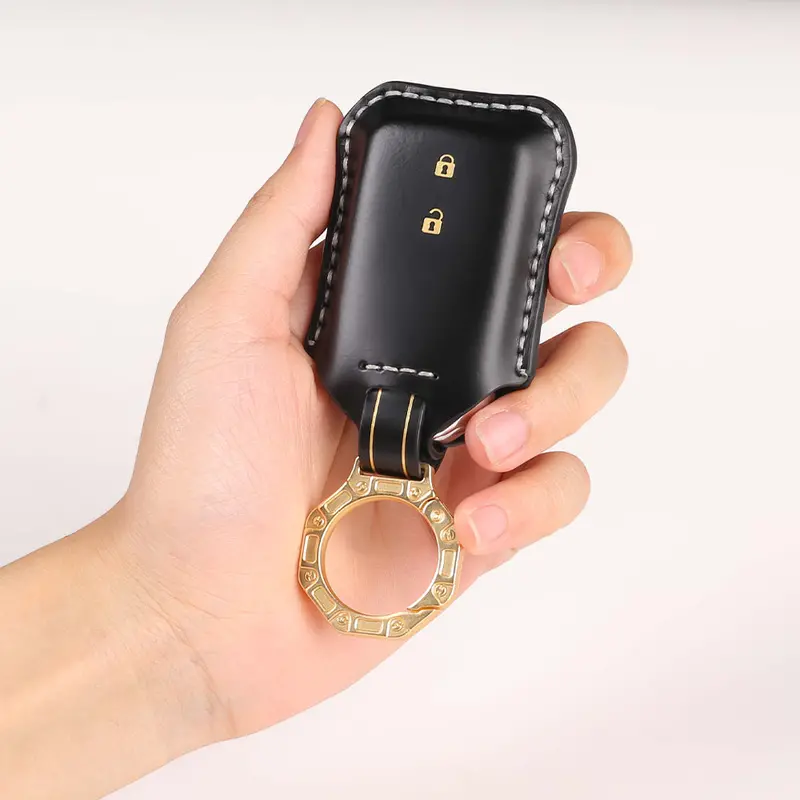Keycare Italian Leather Key Cover For Elevate, City, Jazz, Amaze 2 Button Smart Key (Itl24_2B) 1