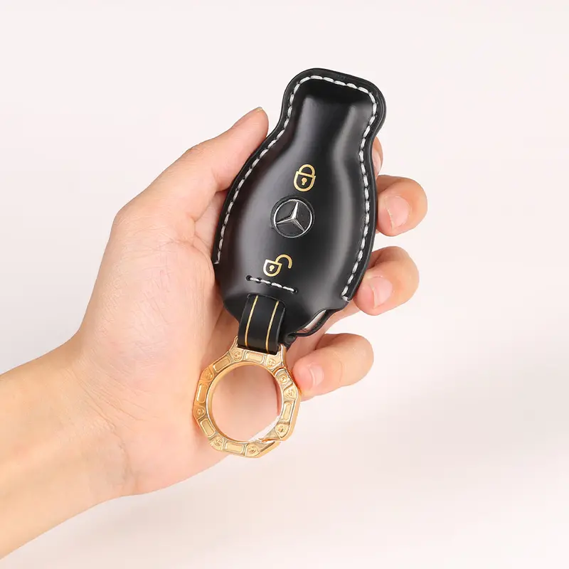 Keycare Italian Leather Key Cover For Mercedes Benz: C E M S Cls Clk Glk Glc G Class 2 Button Smart Key (Itl54_2B) 1