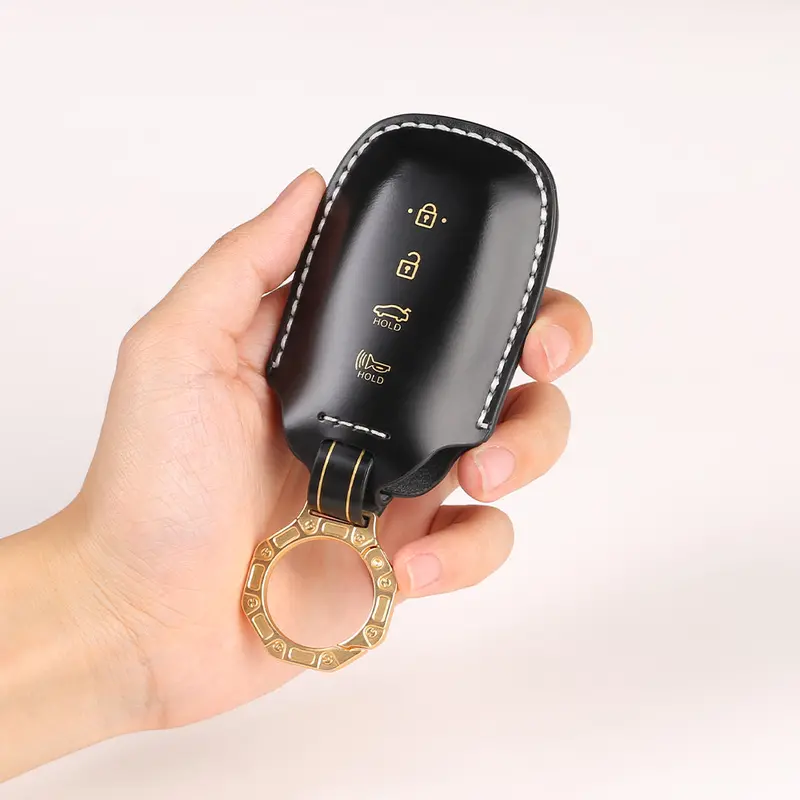 Keycare Italian Leather Key Cover For Verna 2020 4 Button Smart Key (Itl60) 1