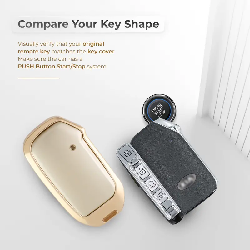 Keyzone Aluminium Alloy Key Cover For Kia Carens Clavis, Seltos, Sonet 4 Button Smart Key (Alm77) 2