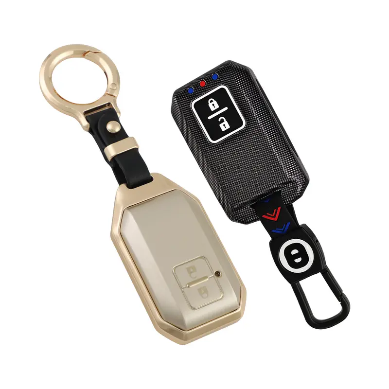 Keyzone Combo Pack – Abs & Aluminium Alloy Key Cover For Victoris, Baleno, Jimny, Grand Vitara, Xl6, Ignis, Swift, Ertiga, Fronx, Brezza, Dzire, Glanza, Urban Cruiser Hyryder, Taisor 2B Smart Key (Abs05 + Alm05) 1