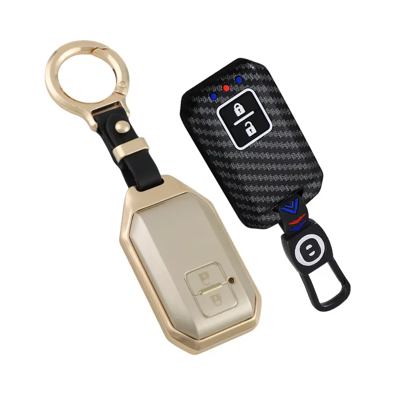 Keyzone Combo Pack – Abs & Aluminium Alloy Key Cover For Victoris, Baleno, Jimny, Grand Vitara, Xl6, Ignis, Swift, Ertiga, Fronx, Brezza, Dzire, Glanza, Urban Cruiser Hyryder, Taisor 2B Smart Key (Abs05 + Alm05) 2