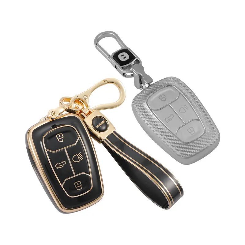 Keyzone Combo Pack – Silverstar & Tpu Key Covers (Ss08 & Tp08) For Nexon, Harrier, Altroz, Safari, Punch, Tigor Smart Key 1