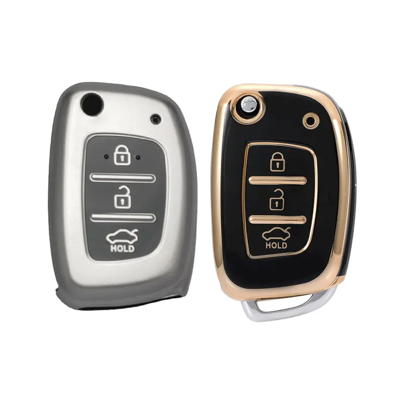 Keyzone Combo Pack – Tpu Key Covers (Tp10 & Gmtp10) For Creta, I20, Venue, Tucson, Alcazar, Grand I10, Aura, Xcent, Exter Flip Key 1