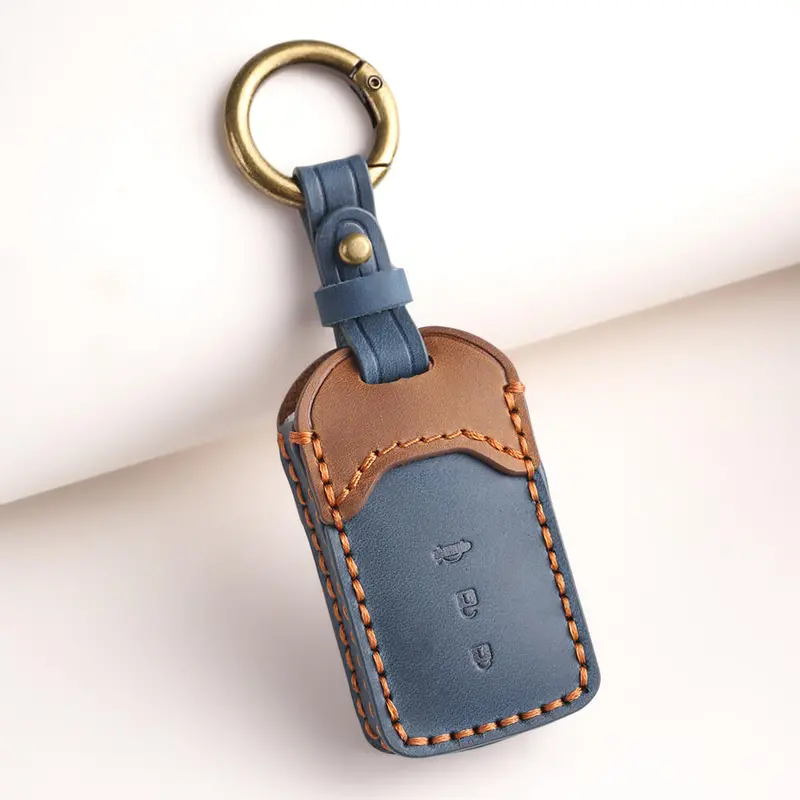 Keyzone Dual Leather Key Cover For City, Accord, Amaze, Cr-V, Wr-V 3 Button Smart Key (Kdl24_3B) 2