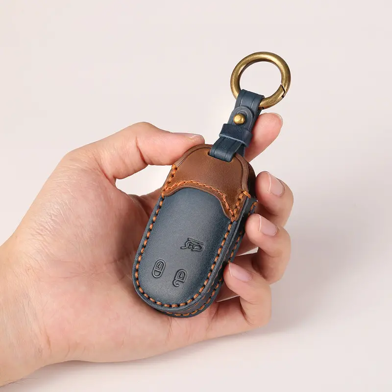 Keyzone Dual Leather Key Cover For Compass, Compass Trailhawk Smart Key (Kdl28) 2