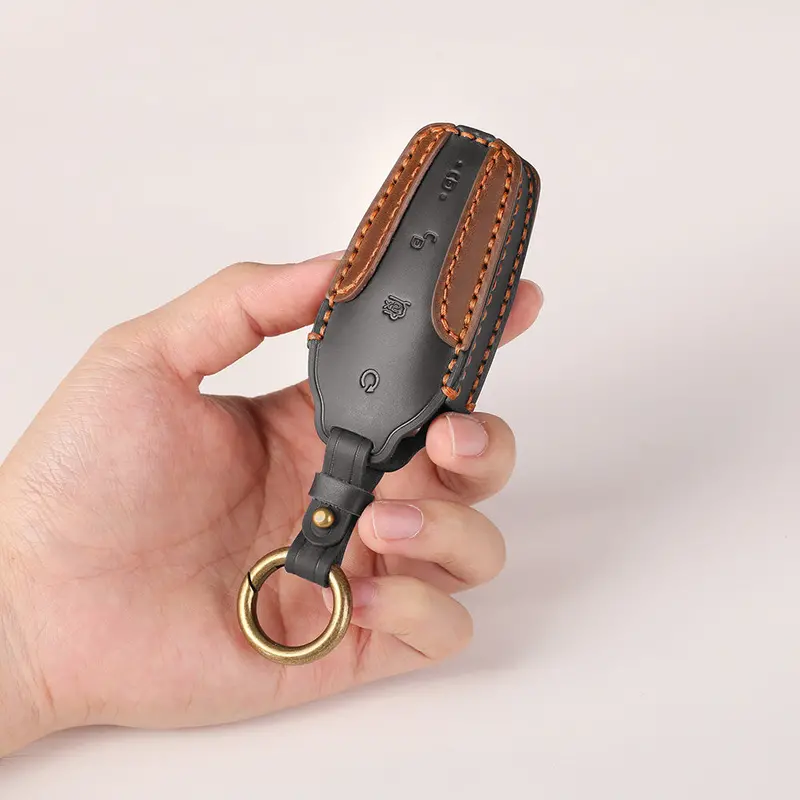 Keyzone Dual Leather Key Cover For Seal, Atto3 4 Button Smart Key (Kdl85) 1