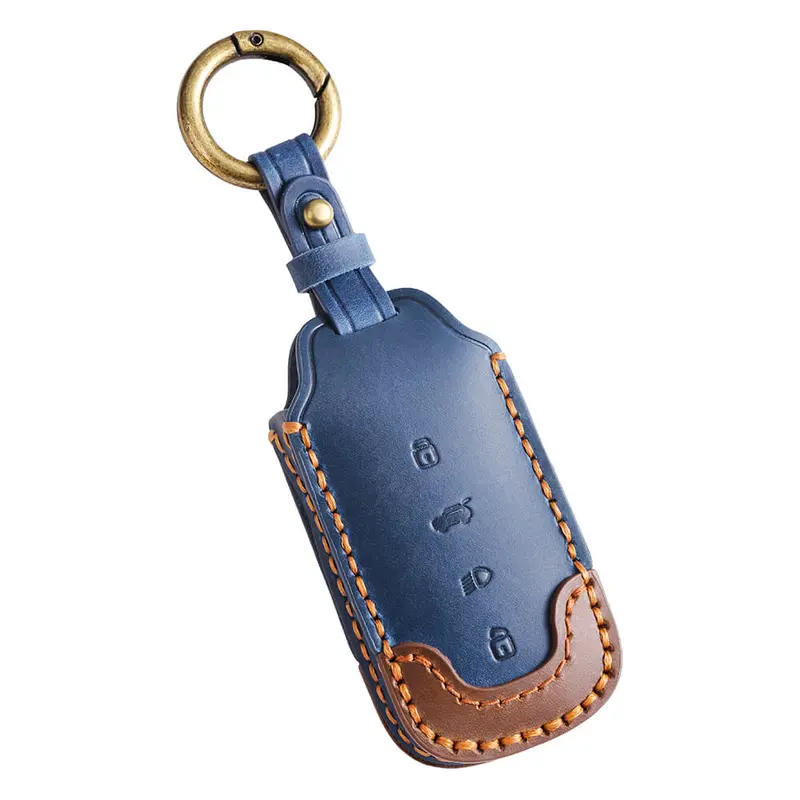 Keyzone Dual Leather Key Cover For Tata Sierra, Safari, Harrier, Curvv, Curvv Ev Smart Key (Kdl86) 2